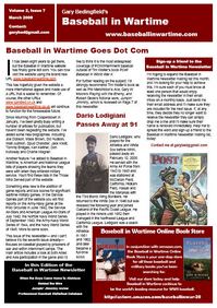Baseball in Wartime Newsletter No 7 March 2008