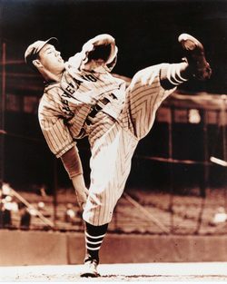 Bob Feller pitching the only Opening - Baseball In Pics